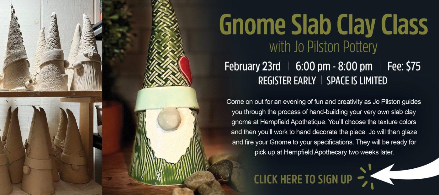 Slab Clay Gnome Making Class | Pottery Class | Lancaster, PA | Hempfield Apothetique