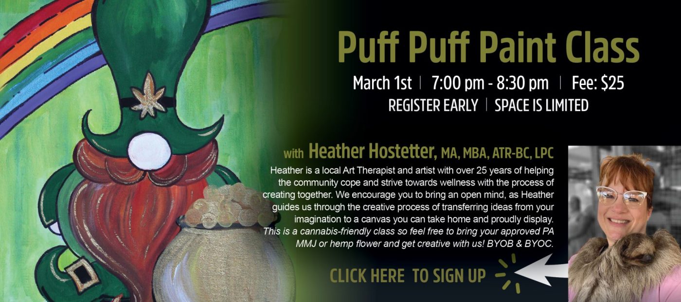 Cannabis Art Class | Puff Puff Paint Class | Hempfield Apothetique | Lancaster, PA