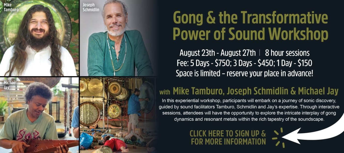 Gong and the Transformative Power of Sound Workshop | Mike Tamburo | Joseph Schmidlin | Michael Jay | Sound Meditation | Sound Concert