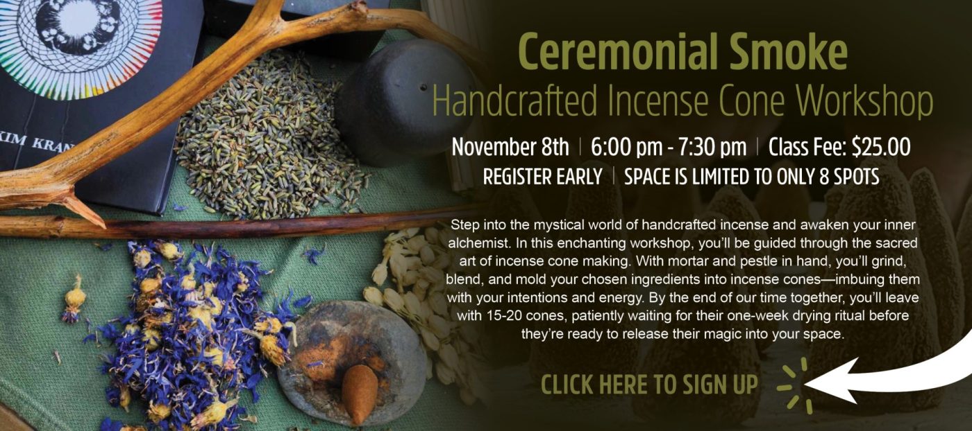 Ceremonial Smoke: Handcrafted Incense Cone Workshop | Lancaster, PA | Lancaster Wellness Center | Hempfield Apothetique