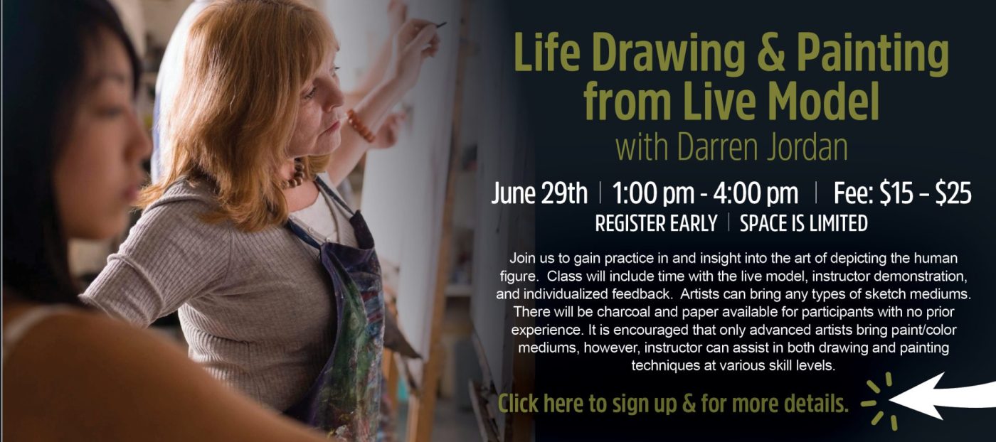 Life Drawing & Painting from Live Model with Darren Jordan | Lancaster, PA Live Drawling Session | The Lounge at Hempfield Apothetique