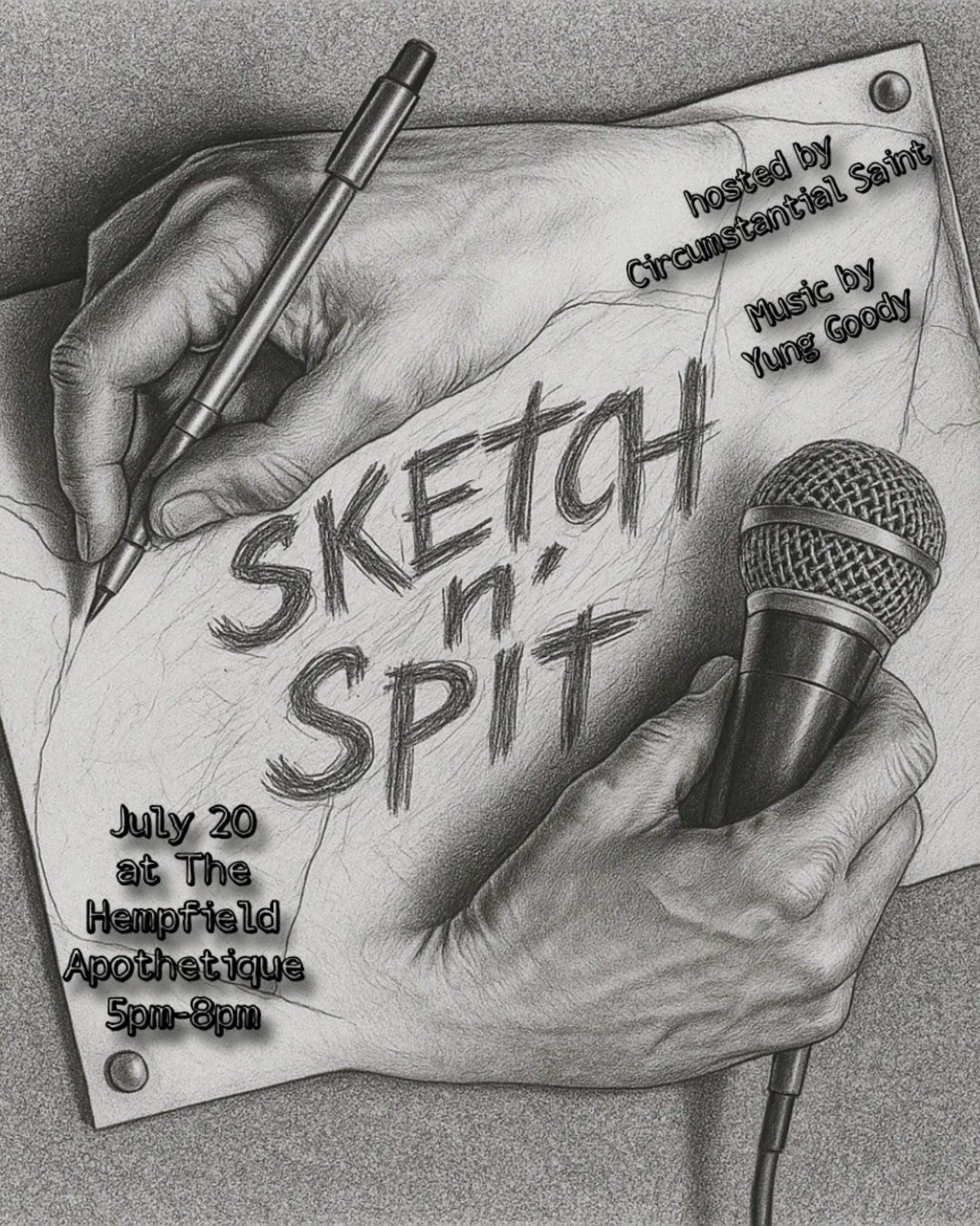 Sketch & Spit | Poetry & Live Art Event | Lancaster, PA | The Lounge at Hempfield Apothetique