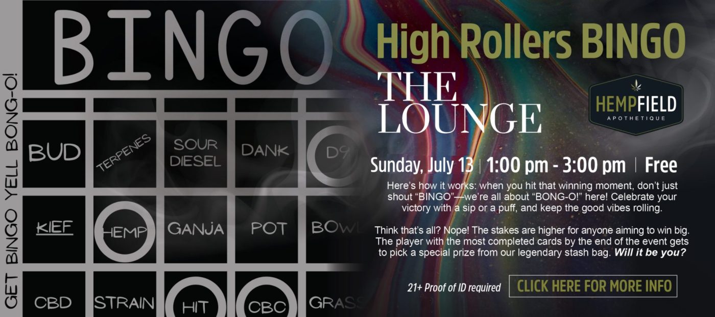 HIgh Rollers Bingo | Lancaster, PA | HEmpfield Apothetique | The Lounge at Hempfield Apothetique